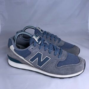 New Balance 696 Light Blue Suede Running Shoe